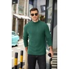 image:imageCOOFANDY Mens Mock Turtleneck Sweater Long Sleeve Half Neck Pullover Thermal Casual Ribbed High Neck Pullover SweaterDark Green