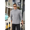 image:imageCOOFANDY Mens Mock Turtleneck Sweater Long Sleeve Half Neck Pullover Thermal Casual Ribbed High Neck Pullover SweaterGray