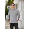 image:imageCOOFANDY Mens Mock Turtleneck Sweater Long Sleeve Half Neck Pullover Thermal Casual Ribbed High Neck Pullover SweaterGray
