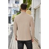 image:imageCOOFANDY Mens Mock Turtleneck Sweater Long Sleeve Half Neck Pullover Thermal Casual Ribbed High Neck Pullover SweaterKhaki