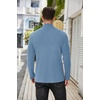 image:imageCOOFANDY Mens Mock Turtleneck Sweater Long Sleeve Half Neck Pullover Thermal Casual Ribbed High Neck Pullover SweaterLight Blue