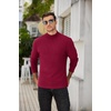image:imageCOOFANDY Mens Mock Turtleneck Sweater Long Sleeve Half Neck Pullover Thermal Casual Ribbed High Neck Pullover SweaterWine Red