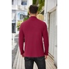 image:imageCOOFANDY Mens Mock Turtleneck Sweater Long Sleeve Half Neck Pullover Thermal Casual Ribbed High Neck Pullover SweaterWine Red