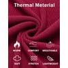 image:imageCOOFANDY Mens Mock Turtleneck Sweater Long Sleeve Half Neck Pullover Thermal Casual Ribbed High Neck Pullover SweaterWine Red