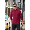 image:imageCOOFANDY Mens Mock Turtleneck Sweater Long Sleeve Half Neck Pullover Thermal Casual Ribbed High Neck Pullover SweaterWine Red