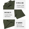 image:imageCOOFANDY Mens Polo Shirt Casual Short Sleeve Textured Knit Button Polo TShirts Summer Vacation Stretchy Golf ShirtsArmy Green