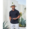 image:imageCOOFANDY Mens Polo Shirt Casual Short Sleeve Textured Knit Button Polo TShirts Summer Vacation Stretchy Golf ShirtsNavy Blue