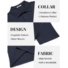 image:imageCOOFANDY Mens Polo Shirt Casual Short Sleeve Textured Knit Button Polo TShirts Summer Vacation Stretchy Golf ShirtsNavy Blue