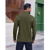 image:imageCOOFANDY Mens Quarter Zip Pullover Shirts Long Sleeve Sun Protection UPF 50 Rash Guard Athletic Golf Running ShirtArmy Green