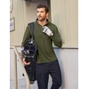 image:imageCOOFANDY Mens Quarter Zip Pullover Shirts Long Sleeve Sun Protection UPF 50 Rash Guard Athletic Golf Running ShirtArmy Green