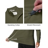 image:imageCOOFANDY Mens Quarter Zip Pullover Shirts Long Sleeve Sun Protection UPF 50 Rash Guard Athletic Golf Running ShirtArmy Green