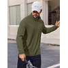 image:imageCOOFANDY Mens Quarter Zip Pullover Shirts Long Sleeve Sun Protection UPF 50 Rash Guard Athletic Golf Running ShirtArmy Green