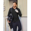 image:imageCOOFANDY Mens Quarter Zip Pullover Shirts Long Sleeve Sun Protection UPF 50 Rash Guard Athletic Golf Running ShirtBlack