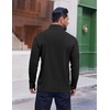 image:imageCOOFANDY Mens Quarter Zip Pullover Shirts Long Sleeve Sun Protection UPF 50 Rash Guard Athletic Golf Running ShirtBlack