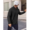 image:imageCOOFANDY Mens Quarter Zip Pullover Shirts Long Sleeve Sun Protection UPF 50 Rash Guard Athletic Golf Running ShirtBlack