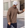 image:imageCOOFANDY Mens Quarter Zip Pullover Shirts Long Sleeve Sun Protection UPF 50 Rash Guard Athletic Golf Running ShirtBrown