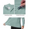 image:imageCOOFANDY Mens Quarter Zip Pullover Shirts Long Sleeve Sun Protection UPF 50 Rash Guard Athletic Golf Running ShirtGreen