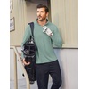 image:imageCOOFANDY Mens Quarter Zip Pullover Shirts Long Sleeve Sun Protection UPF 50 Rash Guard Athletic Golf Running ShirtGreen
