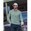 image:imageCOOFANDY Mens Quarter Zip Pullover Shirts Long Sleeve Sun Protection UPF 50 Rash Guard Athletic Golf Running ShirtGreen