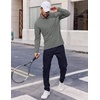 image:imageCOOFANDY Mens Quarter Zip Pullover Shirts Long Sleeve Sun Protection UPF 50 Rash Guard Athletic Golf Running ShirtGrey