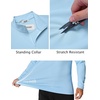image:imageCOOFANDY Mens Quarter Zip Pullover Shirts Long Sleeve Sun Protection UPF 50 Rash Guard Athletic Golf Running ShirtLight Blue