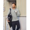 image:imageCOOFANDY Mens Quarter Zip Pullover Shirts Long Sleeve Sun Protection UPF 50 Rash Guard Athletic Golf Running ShirtLight Grey