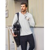image:imageCOOFANDY Mens Quarter Zip Pullover Shirts Long Sleeve Sun Protection UPF 50 Rash Guard Athletic Golf Running ShirtWhite