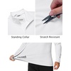 image:imageCOOFANDY Mens Quarter Zip Pullover Shirts Long Sleeve Sun Protection UPF 50 Rash Guard Athletic Golf Running ShirtWhite