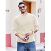 image:imageCOOFANDY Mens Slim Fit Mock Turtleneck T Shirt Casual Basic Knitted Long Sleeve Pullover SweaterApricot