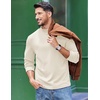 image:imageCOOFANDY Mens Slim Fit Mock Turtleneck T Shirt Casual Basic Knitted Long Sleeve Pullover SweaterApricot