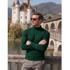 image:imageCOOFANDY Mens Slim Fit Mock Turtleneck T Shirt Casual Basic Knitted Long Sleeve Pullover SweaterBlue Green