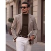 image:imageCOOFANDY Mens Slim Fit Mock Turtleneck T Shirt Casual Basic Knitted Long Sleeve Pullover SweaterChestnut Brown