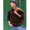 image:imageCOOFANDY Mens Slim Fit Mock Turtleneck T Shirt Casual Basic Knitted Long Sleeve Pullover SweaterChestnut Brown