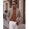 image:imageCOOFANDY Mens Slim Fit Mock Turtleneck T Shirt Casual Basic Knitted Long Sleeve Pullover SweaterLight Brown