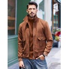 image:imageCOOFANDY Mens Slim Fit Mock Turtleneck T Shirt Casual Basic Knitted Long Sleeve Pullover SweaterLight Brown