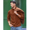 image:imageCOOFANDY Mens Slim Fit Mock Turtleneck T Shirt Casual Basic Knitted Long Sleeve Pullover SweaterLight Brown