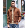 image:imageCOOFANDY Mens Slim Fit Mock Turtleneck T Shirt Casual Basic Knitted Long Sleeve Pullover SweaterLight Brown Khaki
