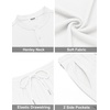 image:imageCOOFANDY Mens Summer Beach Outfits 2 Piece Casual Textured Henley Shirt and Shorts SetAwhite