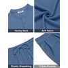 image:imageCOOFANDY Mens Summer Beach Outfits 2 Piece Casual Textured Henley Shirt and Shorts SetGrey Blue