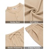 image:imageCOOFANDY Mens Summer Beach Outfits 2 Piece Casual Textured Henley Shirt and Shorts SetKhaki