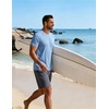 image:imageCOOFANDY Mens Swim Shirt Short Sleeve UPF 50 Sun Shirts Rash Guard Quick Dry Beach Water T Shirts for Men01light Blue