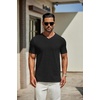 image:imageCOOFANDY Mens T Shirts Short Sleeve Classic V Neck TShirt Casual Summer Basic Tee ShirtAblack
