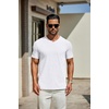 image:imageCOOFANDY Mens T Shirts Short Sleeve Classic V Neck TShirt Casual Summer Basic Tee ShirtAwhite