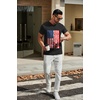 image:imageCOOFANDY Mens T Shirts Short Sleeve Classic V Neck TShirt Casual Summer Basic Tee ShirtYblack American Flag