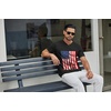 image:imageCOOFANDY Mens T Shirts Short Sleeve Classic V Neck TShirt Casual Summer Basic Tee ShirtYblack American Flag