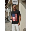 image:imageCOOFANDY Mens T Shirts Short Sleeve Classic V Neck TShirt Casual Summer Basic Tee ShirtYblack American Flag