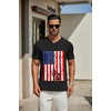 image:imageCOOFANDY Mens T Shirts Short Sleeve Classic V Neck TShirt Casual Summer Basic Tee ShirtYblack American Flag