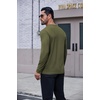 image:imageCOOFANDY Mens TShirt Long Sleeve Crew Neck Basic Tee Shirts Soft Casual Lightweight TShirtsAarmy Green