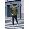 image:imageCOOFANDY Mens TShirt Long Sleeve Crew Neck Basic Tee Shirts Soft Casual Lightweight TShirtsAarmy Green