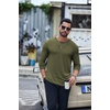 image:imageCOOFANDY Mens TShirt Long Sleeve Crew Neck Basic Tee Shirts Soft Casual Lightweight TShirtsAarmy Green
